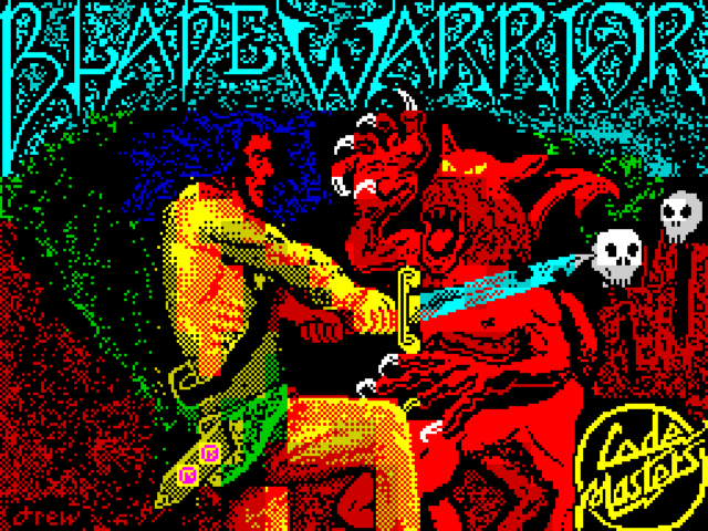 Blade Warrior title screen for ZX Spectrum